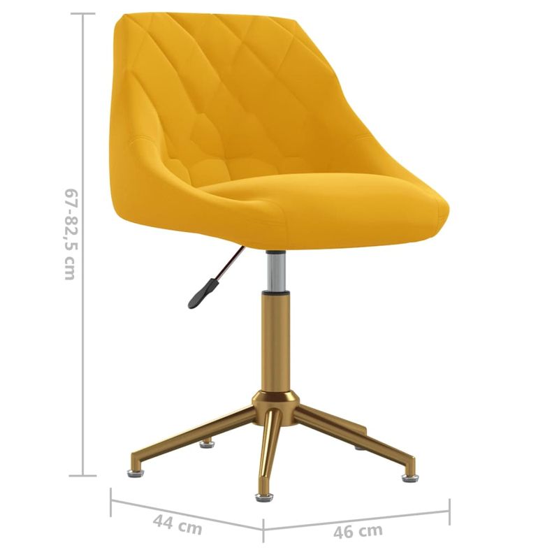 Casa si Gradina - Mobilier - Scaune si fotolii - Scaune - Scaune de bucatarie pivotante, 6 buc., catifea, galben mustar, model 38 - Infinity.ro
