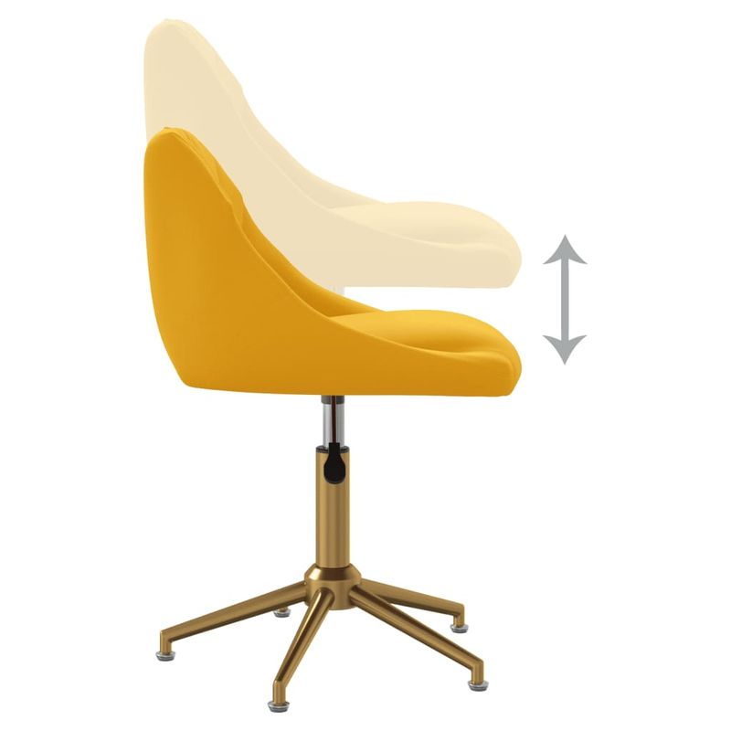 Casa si Gradina - Mobilier - Scaune si fotolii - Scaune - Scaune de bucatarie pivotante, 6 buc., catifea, galben mustar, model 38 - Infinity.ro