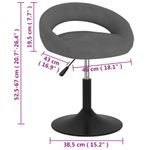 Casa si Gradina - Mobilier - Scaune si fotolii - Scaune - Scaune de bucatarie pivotante, 6 buc, catifea, gri inchis, model 1 - Infinity.ro