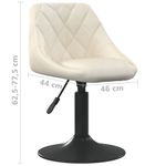 Casa si Gradina - Mobilier - Scaune si fotolii - Scaune - Scaune de bucatarie pivotante, 6 buc., catifea, crem, model 5 - Infinity.ro