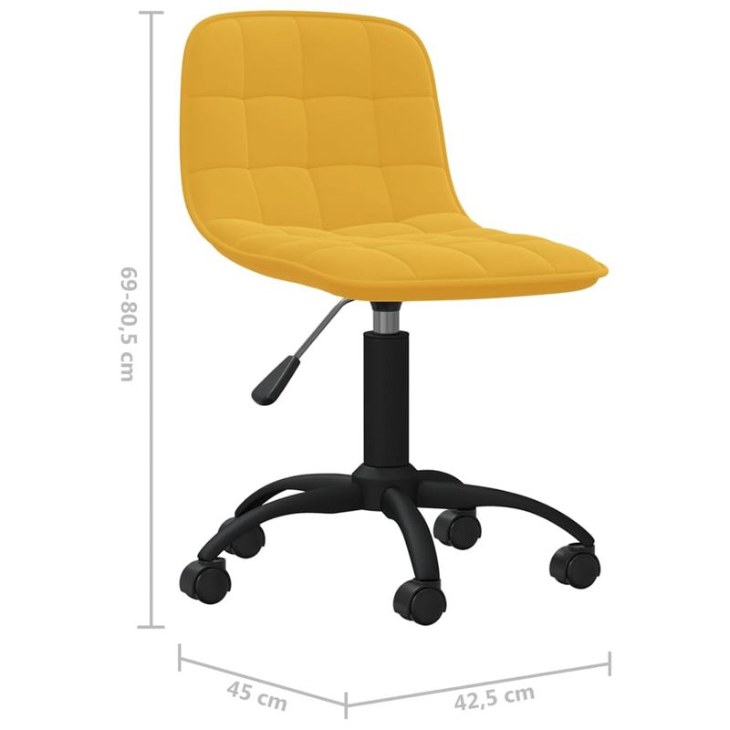 Casa si Gradina - Mobilier - Scaune si fotolii - Scaune - Scaune de bucatarie pivotante, 6 buc., catifea, galben mustar, model 26 - Infinity.ro