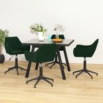 Casa si Gradina - Mobilier - Scaune si fotolii - Scaune - Scaune de bucatarie pivotante, 4 buc., catifea, verde inchis, model 39 - Infinity.ro