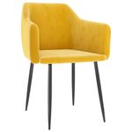 Casa si Gradina - Mobilier - Scaune si fotolii - Scaune - Scaune de bucatarie, 2 buc., catifea, galben mustar, model 2 - Infinity.ro