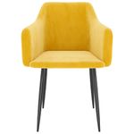 Casa si Gradina - Mobilier - Scaune si fotolii - Scaune - Scaune de bucatarie, 2 buc., catifea, galben mustar, model 2 - Infinity.ro