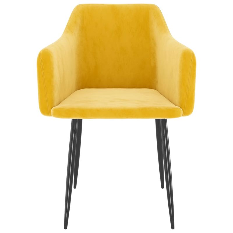 Casa si Gradina - Mobilier - Scaune si fotolii - Scaune - Scaune de bucatarie, 2 buc., catifea, galben mustar, model 2 - Infinity.ro