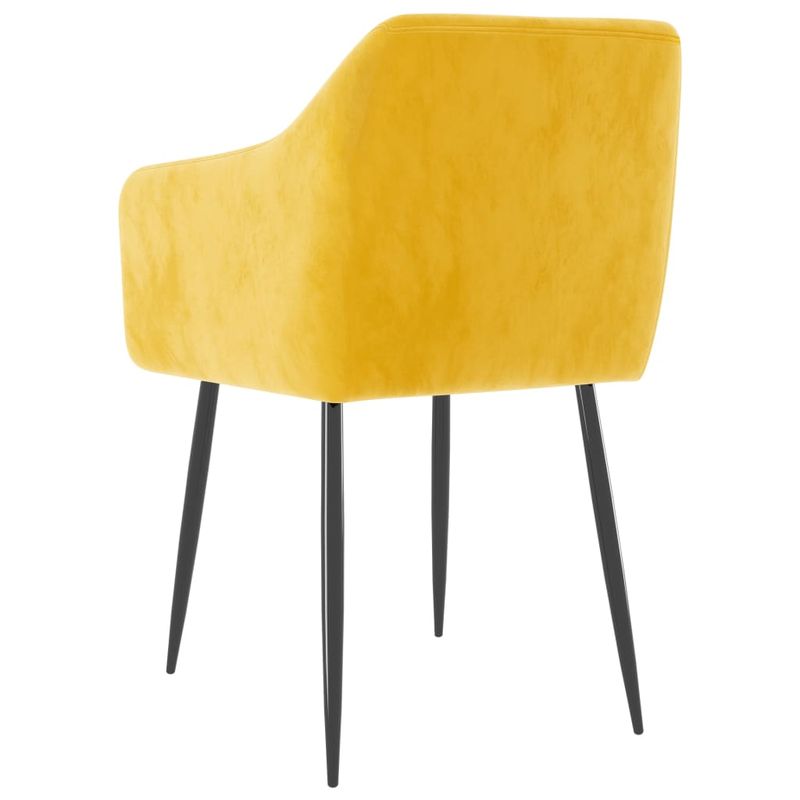 Casa si Gradina - Mobilier - Scaune si fotolii - Scaune - Scaune de bucatarie, 2 buc., catifea, galben mustar, model 2 - Infinity.ro
