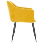 Casa si Gradina - Mobilier - Scaune si fotolii - Scaune - Scaune de bucatarie, 2 buc., catifea, galben mustar, model 2 - Infinity.ro