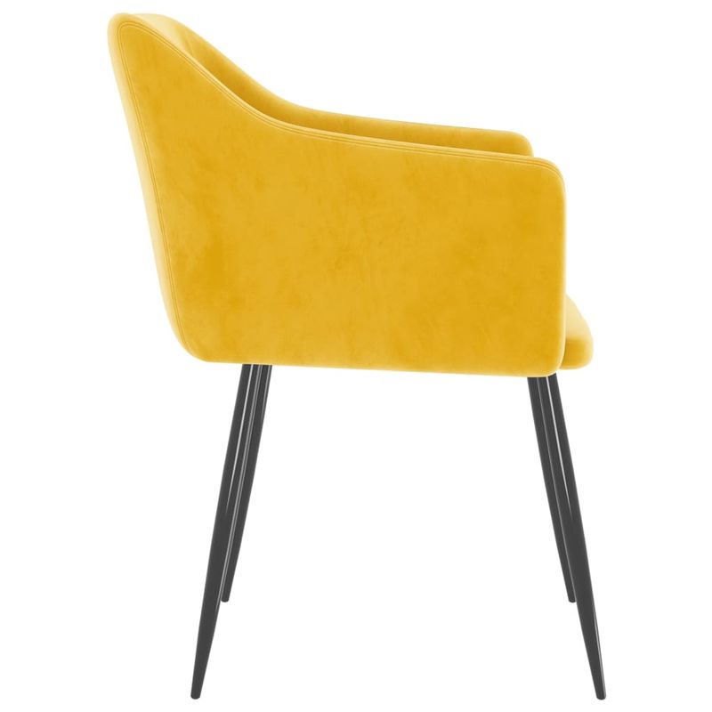 Casa si Gradina - Mobilier - Scaune si fotolii - Scaune - Scaune de bucatarie, 2 buc., catifea, galben mustar, model 2 - Infinity.ro