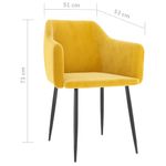 Casa si Gradina - Mobilier - Scaune si fotolii - Scaune - Scaune de bucatarie, 2 buc., catifea, galben mustar, model 2 - Infinity.ro