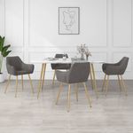 Casa si Gradina - Mobilier - Scaune si fotolii - Scaune - Scaune de bucatarie, 4 buc., catifea, gri inchis, model 11 - Infinity.ro