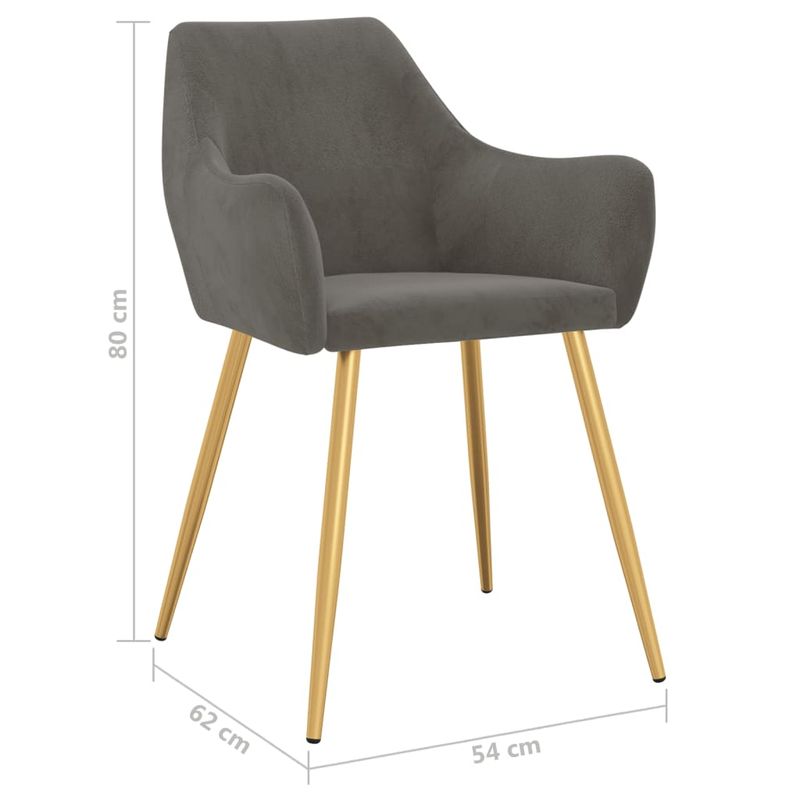 Casa si Gradina - Mobilier - Scaune si fotolii - Scaune - Scaune de bucatarie, 4 buc., catifea, gri inchis, model 11 - Infinity.ro