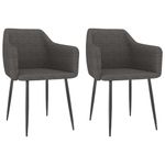 Casa si Gradina - Mobilier - Scaune si fotolii - Scaune - Scaune de bucatarie, 2 buc., material textil, gri inchis, model 13 - Infinity.ro