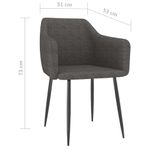 Casa si Gradina - Mobilier - Scaune si fotolii - Scaune - Scaune de bucatarie, 2 buc., material textil, gri inchis, model 13 - Infinity.ro
