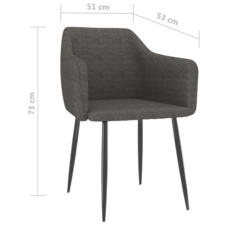 Casa si Gradina - Mobilier - Scaune si fotolii - Scaune - Scaune de bucatarie, 2 buc., material textil, gri inchis, model 13 - Infinity.ro