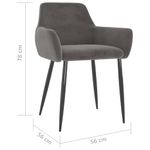 Casa si Gradina - Mobilier - Scaune si fotolii - Scaune - Scaune de bucatarie, 6 buc., catifea, gri inchis, model 4 - Infinity.ro