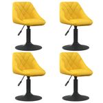 Casa si Gradina - Mobilier - Scaune si fotolii - Scaune - Scaune de masa pivotante, 4 buc., catifea, galben mustar, model 11 - Infinity.ro