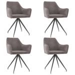 Casa si Gradina - Mobilier - Scaune si fotolii - Scaune - Scaune de bucatarie, 4 buc., catifea, gri deschis, model 7 - Infinity.ro