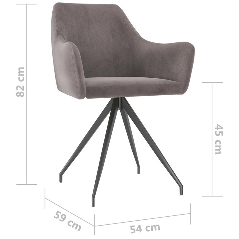 Casa si Gradina - Mobilier - Scaune si fotolii - Scaune - Scaune de bucatarie, 4 buc., catifea, gri deschis, model 7 - Infinity.ro
