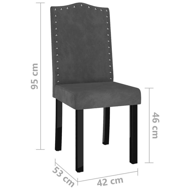 Casa si Gradina - Mobilier - Scaune si fotolii - Scaune - Scaune de bucatarie, 6 buc., catifea, gri inchis, model 18 - Infinity.ro