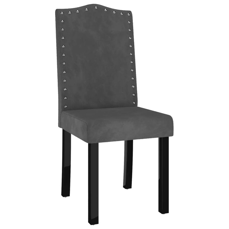 Casa si Gradina - Mobilier - Scaune si fotolii - Scaune - Scaune de bucatarie, 6 buc., catifea, gri inchis, model 18 - Infinity.ro
