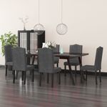 Casa si Gradina - Mobilier - Scaune si fotolii - Scaune - Scaune de bucatarie, 6 buc., catifea, gri inchis, model 18 - Infinity.ro