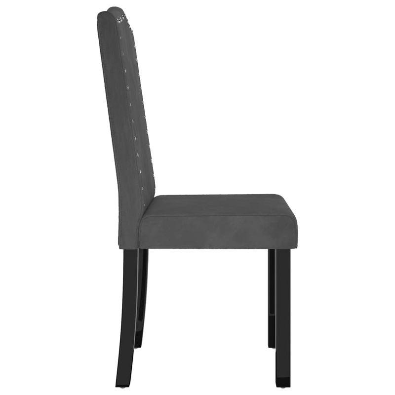 Casa si Gradina - Mobilier - Scaune si fotolii - Scaune - Scaune de bucatarie, 6 buc., catifea, gri inchis, model 18 - Infinity.ro