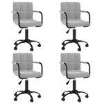 Casa si Gradina - Mobilier - Scaune si fotolii - Scaune - Scaune de masa pivotante, 4 buc., catifea, gri deschis, model 19 - Infinity.ro