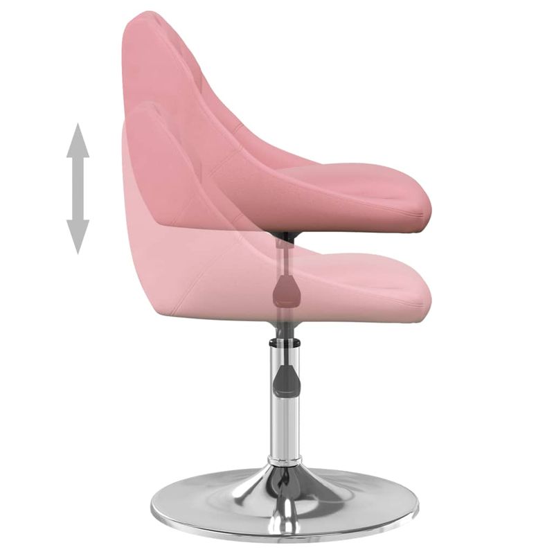 Casa si Gradina/Mobilier/Scaune si fotolii/Scaune - Scaune de masa pivotante, 6 buc., catifea, roz, model 6 - Infinity.ro