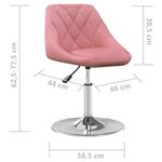 Casa si Gradina/Mobilier/Scaune si fotolii/Scaune - Scaune de masa pivotante, 6 buc., catifea, roz, model 6 - Infinity.ro