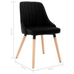 Casa si Gradina - Mobilier - Scaune si fotolii - Scaune - Scaune de bucatarie, 6 buc., catifea, negru, model 6 - Infinity.ro
