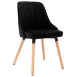 Casa si Gradina - Mobilier - Scaune si fotolii - Scaune - Scaune de bucatarie, 6 buc., catifea, negru, model 6 - Infinity.ro