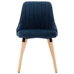 Casa si Gradina - Mobilier - Scaune si fotolii - Scaune - Scaune de bucatarie, 6 buc., catifea, albastru, model 2 - Infinity.ro