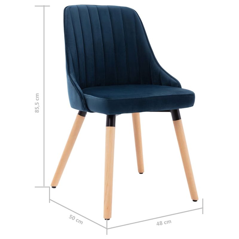 Casa si Gradina - Mobilier - Scaune si fotolii - Scaune - Scaune de bucatarie, 6 buc., catifea, albastru, model 2 - Infinity.ro