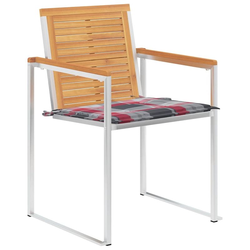 Casa si Gradina - Gradina si terasa - Mobilier exterior - Scaune si sezlonguri gradina - Scaune de gradina cu perne, 6 buc., lemn masiv de tec - Infinity.ro