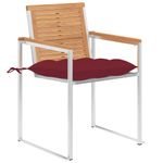 Casa si Gradina - Gradina si terasa - Mobilier exterior - Scaune si sezlonguri gradina - Scaune de gradina cu perne, 8 buc., lemn masiv de tec - Infinity.ro
