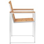 Casa si Gradina - Gradina si terasa - Mobilier exterior - Scaune si sezlonguri gradina - Scaune de gradina cu perne, 8 buc., lemn masiv de tec - Infinity.ro