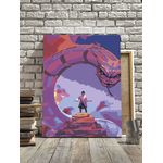 Jucarii, Copii si Bebe - Jucarii si jocuri - Jucarii & jocuri educative - Seturi pictura si desen - Set pictura pe numere Anime 1151, panza bumbac pe rama lemn, 40 x 60 cm - Infinity.ro