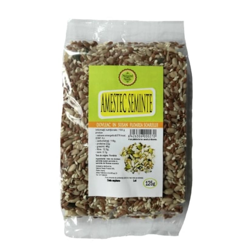 Market - Bacanie - Chipsuri si snacksuri - Alune, fistic si mixuri - Amestec 4 seminte, 300 g - Infinity.ro