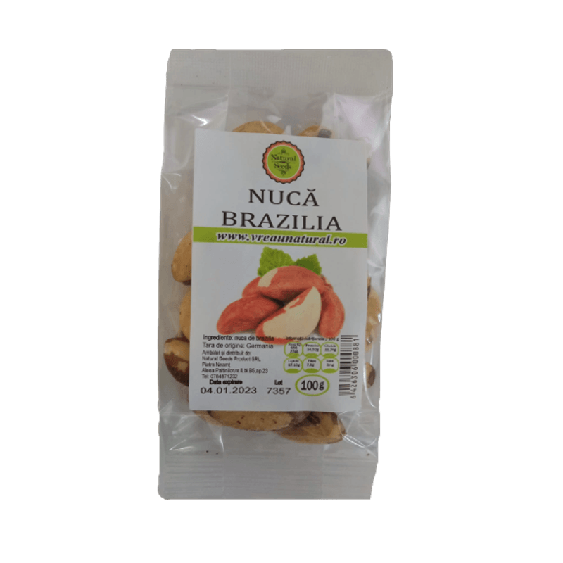 Market - Bacanie - Chipsuri si snacksuri - Alune, fistic si mixuri - Nuca de brazilia, 100 g - Infinity.ro