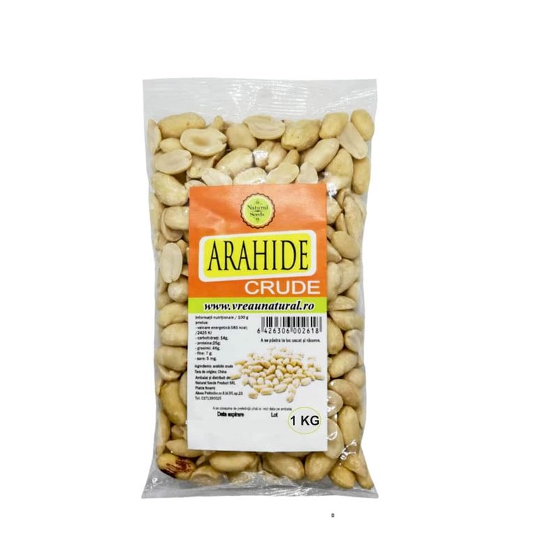 Market - Bacanie - Chipsuri si snacksuri - Alune, fistic si mixuri - Arahide crude, 1 kg - Infinity.ro