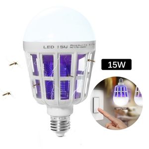 Bec LED anti Insecte, lumina alba, 15W , cu lampa UV impotriva insectelor