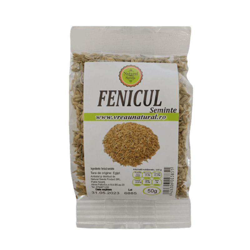 Market - Bacanie - Chipsuri si snacksuri - Alune, fistic si mixuri - Fenicul seminte, 50 g - Infinity.ro