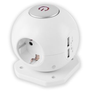 Prelungitor, Entac PowerBall, 3 prize Schuko, 1.5m