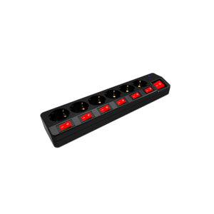 Prelungitor, Entac, 6 prize, 1.5 m, negru