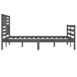 Casa si Gradina - Mobilier - Paturi si accesorii - Paturi - Cadru de pat mic single, gri , 200x200 cm, lemn masiv - Infinity.ro