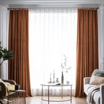Casa si Gradina - Textile si covoare - Perdele si draperii - Draperii - Set draperie din catifea blackout cu rejansa din bumbac tip fagure, Madison, 150x270 cm, densitate 700 g ml, Sepia, 2 buc - Infinity.ro