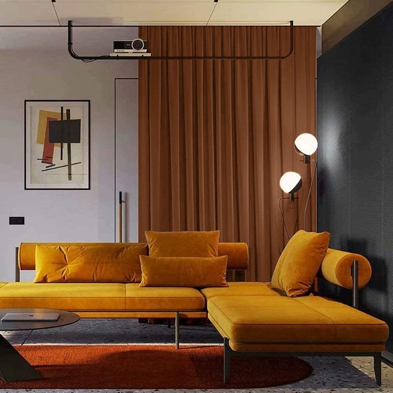 Casa si Gradina - Textile si covoare - Perdele si draperii - Draperii - Set draperie din catifea blackout cu rejansa din bumbac tip fagure, Madison, 150x270 cm, densitate 700 g ml, Sepia, 2 buc - Infinity.ro