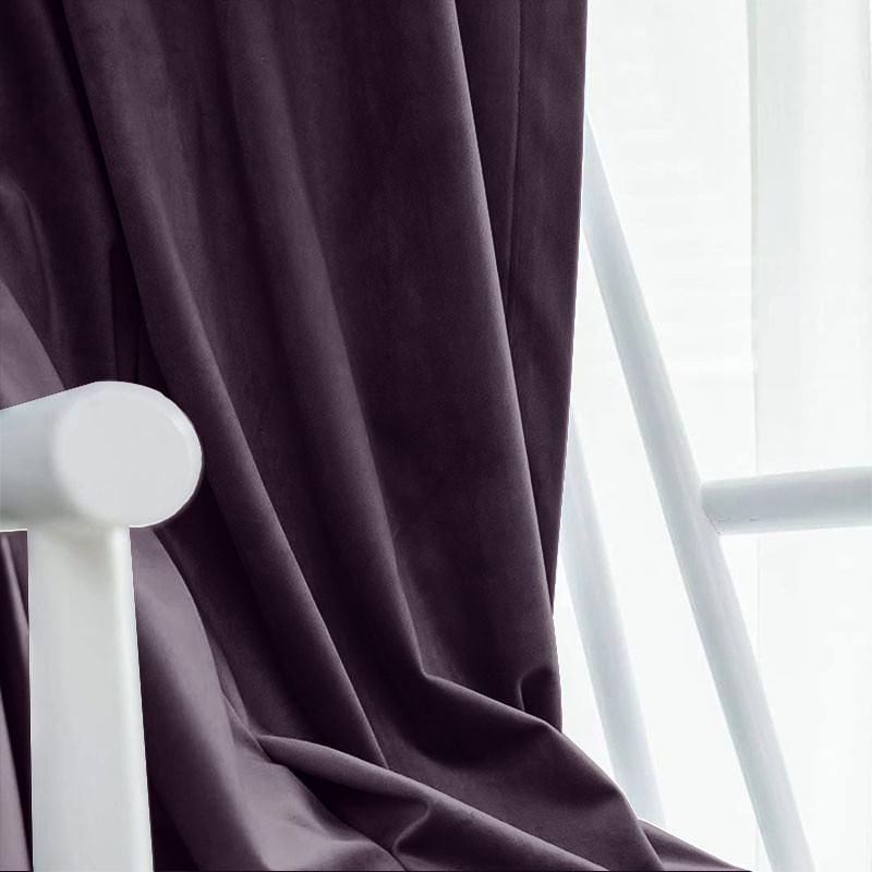 Casa si Gradina - Textile si covoare - Perdele si draperii - Draperii - Draperie din catifea blackout cu rejansa transparenta cu ate pentru galerie, Madison, 150x230 cm, densitate 700 g ml, Thamarind, 1 buc - Infinity.ro