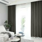 Casa si Gradina - Textile si covoare - Perdele si draperii - Draperii - Set draperie din catifea blackout cu rejansa transparenta cu ate pentru galerie, Madison, 250x245 cm, densitate 700 g ml, Merlin, 2 buc - Infinity.ro