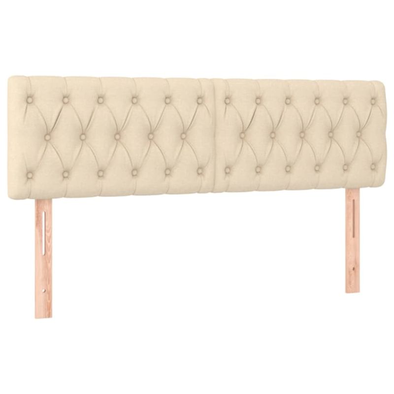 Casa si Gradina - Mobilier - Paturi si accesorii - Paturi - Pat box spring cu saltea, crem, 140x200 cm, textil - Infinity.ro